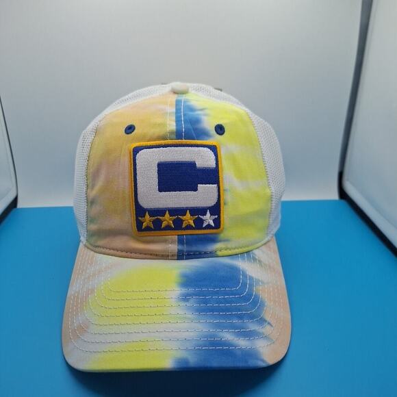 Captain Tie Dye Trucker Snapback Patch Hat Cap NHL The Game Cotton - Picture 1 of 8